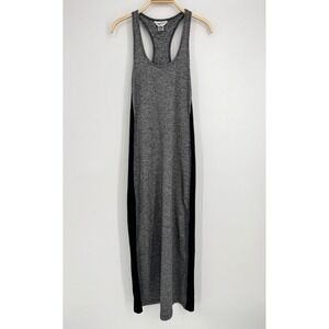 Hard Tail Racerback Maxi Tank Dress Size Large Gray Black Athleisure‎ Minimalist